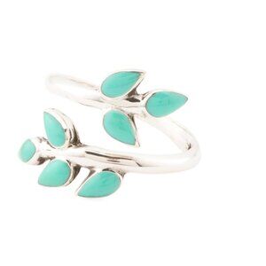 SEED & SAGE  Mexico Sterling Silver Turquoise Branch Ring